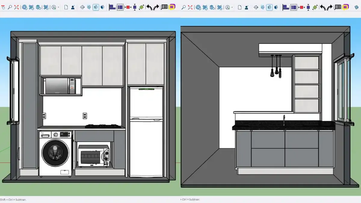 Design do projeto A Cozinha da Angela: Como economizar 47% em um Apartamento Compacto (Sem abrir mão de nada)